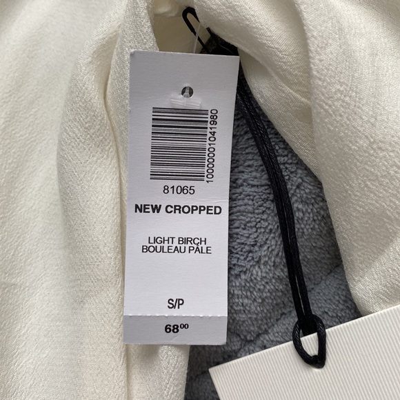 Aritzia Cropped Tie Front Blouse - Picture 2 of 3